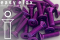 Aluminium Bolts | Purple | M6 | ~DIN 7991 | Countersunk...