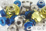 Titanium | Flanged Nyloc Hex Nuts | DIN 6926 | Gr.5 Gold M12x1.25