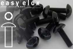 Aluminium Bolts | Black | M6 | ~ISO 7380 | Button Head
