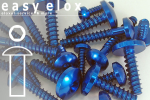 Aluminium Bolts | Blue | ST4.8 | ~DIN 7981 | Pan Head Tapping ST4.8x16