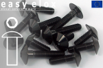 Stainless Steel Bolts | Black| M6 | ~ISO 7380 | Button Head | Allen Key M6x40