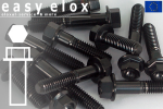 Stainless Steel Bolts | Black| M6 | ~DIN 6921 | Hex Flange M6x30