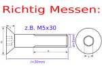 Edelstahlschrauben | Schwarz | M6 | DIN 7991 | Senkkopf M6x35