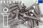Stainless Steel Bolts | Silver | M5 | DIN 7991 | Countersunk | Allen Key