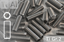 Titanium | Socket Set Screws | Silver | M3 | DIN 913 | Gr.2 | Allen Key M3x4