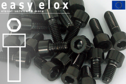 Stainless Steel Bolts | Black | M10x1.25 | DIN 912 | Cap Head | Allen Key M10x1.25x60