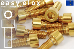 Stainless Steel Bolts | Gold | M8 | DIN 912 | Cap Head | Allen Key M8x45
