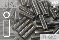 Titanium | Socket Set Screws | Silver | M3 | DIN 913 | Gr.5 | Allen Key
