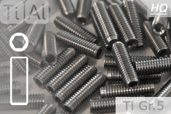 Titanium | Socket Set Screws | Silver | M3 | DIN 913 | Gr.5 | Allen Key M3x6