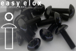 Aluminium Bolts | Black | M4 | ISO 7380 | Button Head