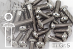 Titanium Bolts | Silver | M5 | ISO 7380 | Gr.5 | Button Head | Allen Key M5x35
