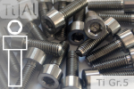 Titanium Bolts | Silver | M8 | DIN 912 | Gr.5 | Cap Head | Allen Key