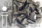 Titanium Bolts | Silver | M8 | DIN 933 | Gr.5 | Hexagon M8x35