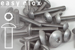 Aluminium Bolts | Plain | M10x1.25 | ~ISO 7380 | Button Head M10x1.25x45