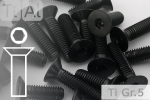 Titanium Bolts | Black | M6 | DIN 7991 | Gr.5 | Countersunk | Allen Key M6x25