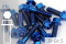 Titanschrauben | Blau | M10x1.25 | ~DIN 6921 | Gr.5 | Sechskant mit Flansch