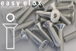 Aluminium Bolts | Silver | M6 | ~DIN 7991 | Countersunk Silver M6x20 (CNC)