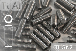 Titanium | Socket Set Screws | Silver | M1.6 | DIN 913 | Gr.2 | Allen Key