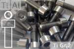 Titanium Bolts | Silver | M1.6 | DIN 912 | Gr.2 | Cap Head | Allen Key M1.6x8