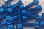 Aluminium Bolts | Blue | M10 | DIN 912 | Cap Head M10x40 (CNC)