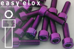 Aluminium Bolts | Purple | M10 | DIN 912 | Cap Head M10x30 (CNC)
