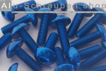Aluminium Bolts | Blue | M5 | ~ISO 7380 | Button Head M5x20 (CNC)