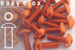 Aluminium Bolts | Orange | M6 | ~ISO 7380 | Button Head M6x40