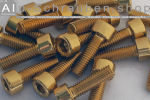 Alu Schrauben | Gold | M6 | DIN 912 | Zylinderkopf Gold M6x40 (CNC)