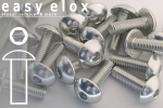 Aluminium Bolts | Silver | M6 | ~ISO 7380 | Button Head