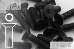 Titanium Bolts | Black | M4 | DIN 7991 | Gr.5 | Countersunk | Allen Key