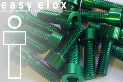 Aluminium Bolts | Green | M4 | DIN 912 | Cap Head | CNC M4x20
