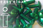 Aluminium Bolts | Green | M5 | ~ISO 7380 | Button Head | CNC M5x10