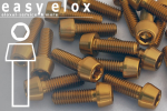 Aluminium Bolts | Gold | M4 | DIN 912 | Taper Head | CNC M4x30