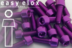 Aluminium Bolts | Purple | M8 | DIN 912 | Taper Head | M8x40