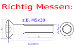 Alu Schrauben | Rot | M6 | ~DIN 964 | LinsenSenkkopf | CNC M6x60