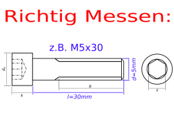 Aluminium Schraube M5 x 10-50 konisch DIN 912 Al7075 Rot 