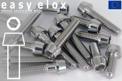 Stainless Steel Bolts | Silver | M10 | DIN 912 | Tapered Head | Allen Key M10x1.25x45