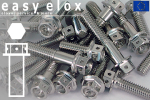 Stainless Steel Bolts | Silver | M10x1.25 | Race Spec Drilled | Fine