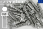 Stainless Steel Bolts | Silver | M10x1.25 | ~DIN 6921 | Hex Flange