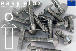 Stainless Steel Bolts | Silver | M6 | ~ISO 7380 | Button Head | Allen Key
